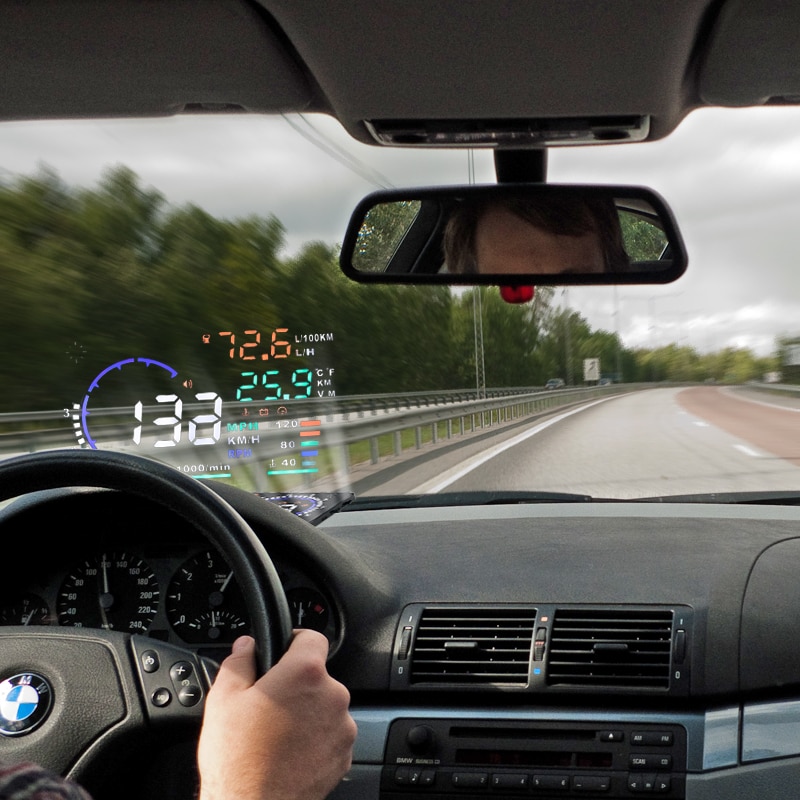Excelvan A8 5.5 ڵ ڵ   ÷ HUD  OBD II,    MPH Ƽ  е  ӵ